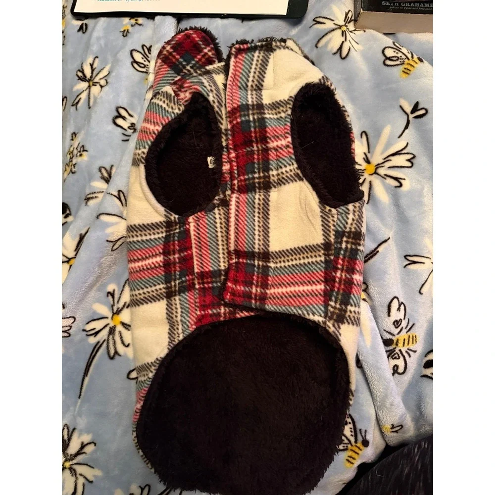 Barkley & Finn Pet Sherpa Lined Winter Dog Coat Jacket Medium Multi Plaid